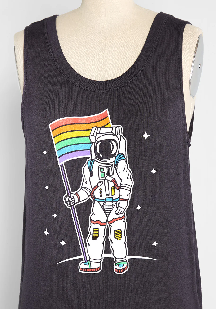 Pride to the Moon Graphic Tank Top - Olabens