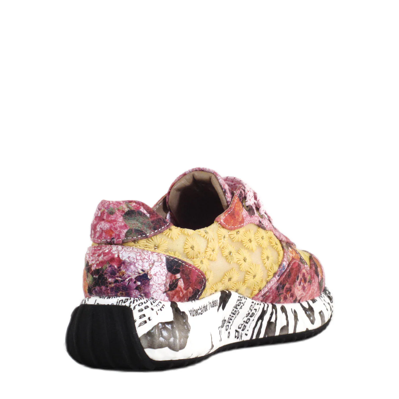 Pinky Floral Dad Sneakers - Olabens