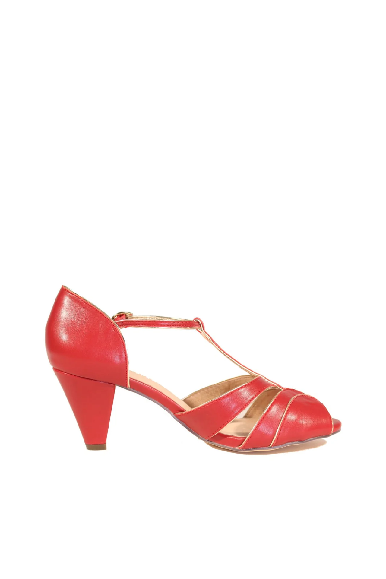Penelope T-Strap Heels - Olabens