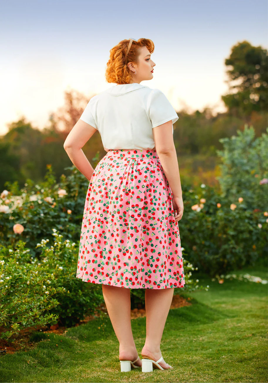 Berries & Blossoms A-Line Skirt - Olabens