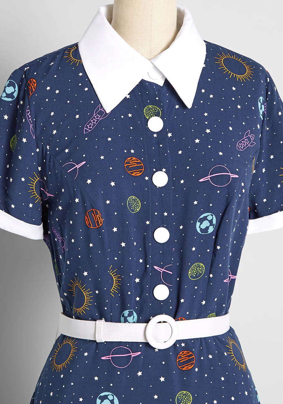 Solar System Salute Midi Dress - Olabens