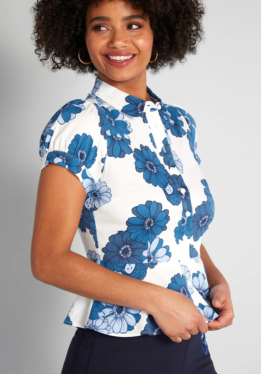 Isnyt x Collectif Beauty of All Things Button-Up Blouse - Olabens