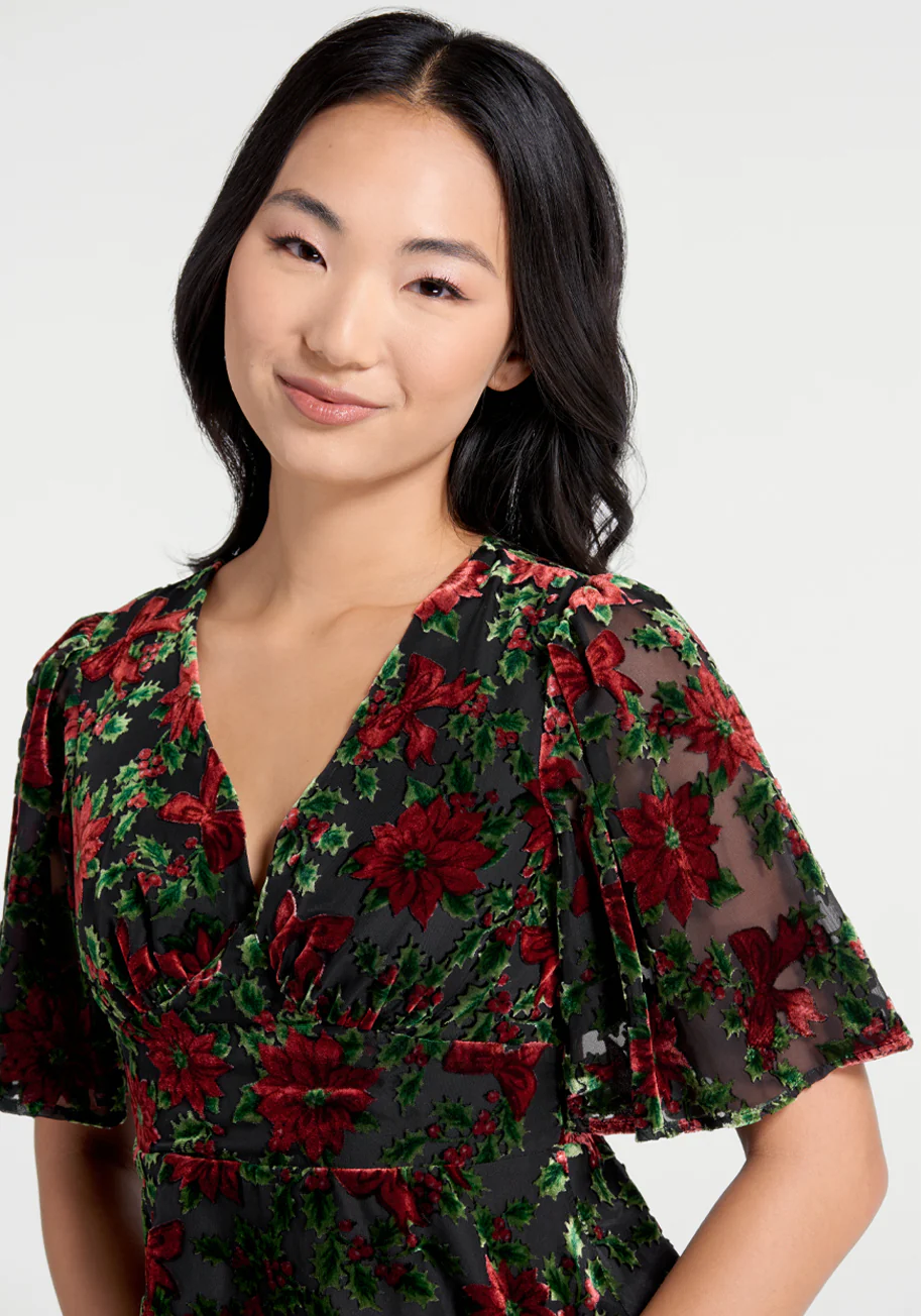 Happy Holly-Days Peplum Top - Olabens