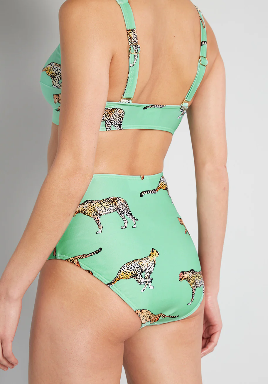 The Sara High-Waisted Bikini Bottom - Olabens