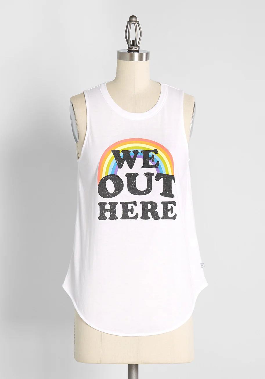 We Out Here Graphic Tank Top - Olabens