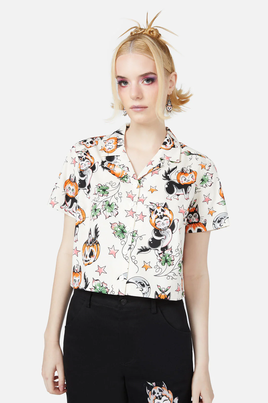 Pumpkin Patch Kitty Blouse - Olabens