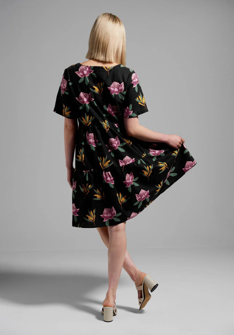 Bouquets Gone Wild Babydoll Dress - Olabens