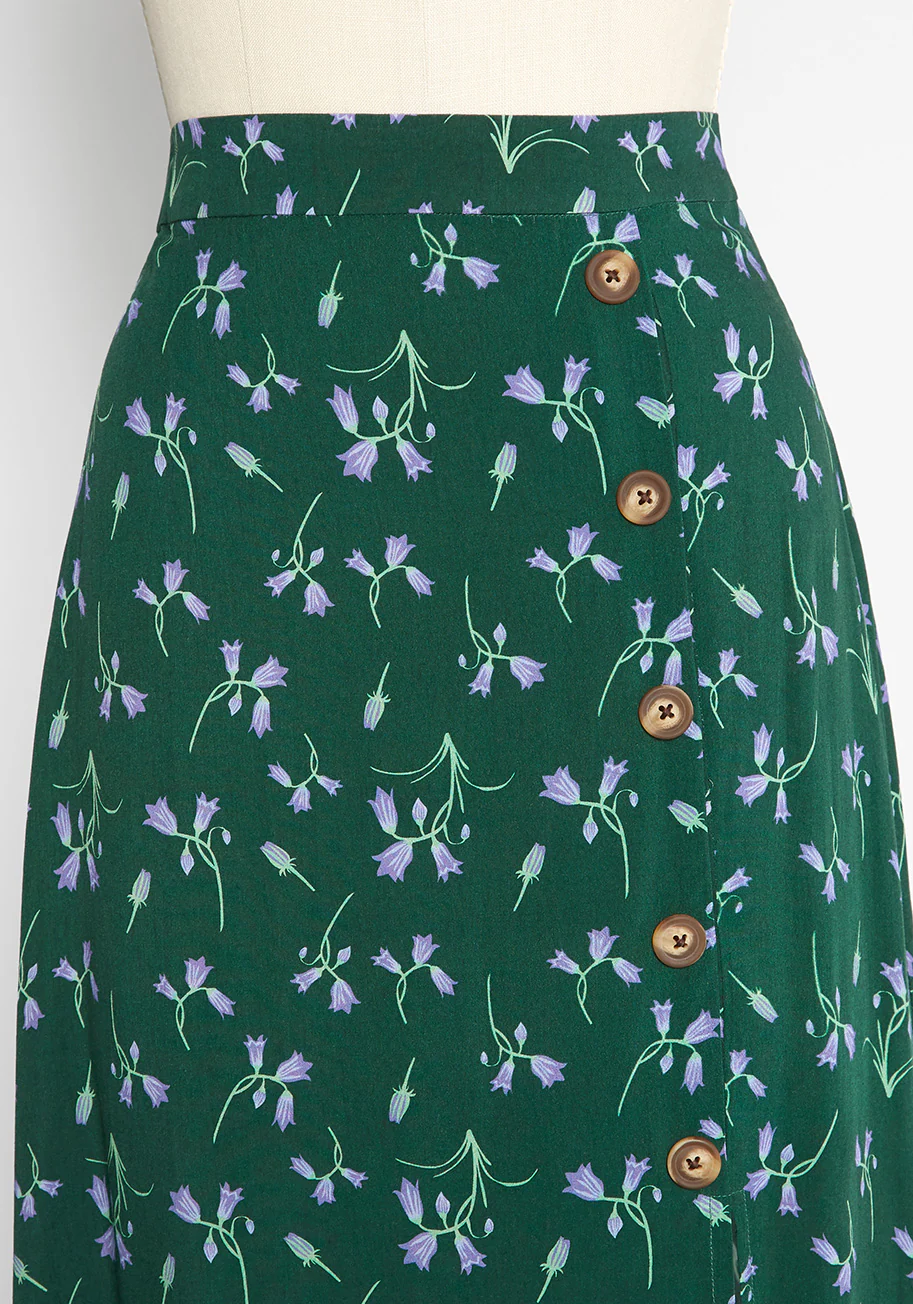 Isnyt x Collectif Bluebell Julep Midi Skirt - Olabens