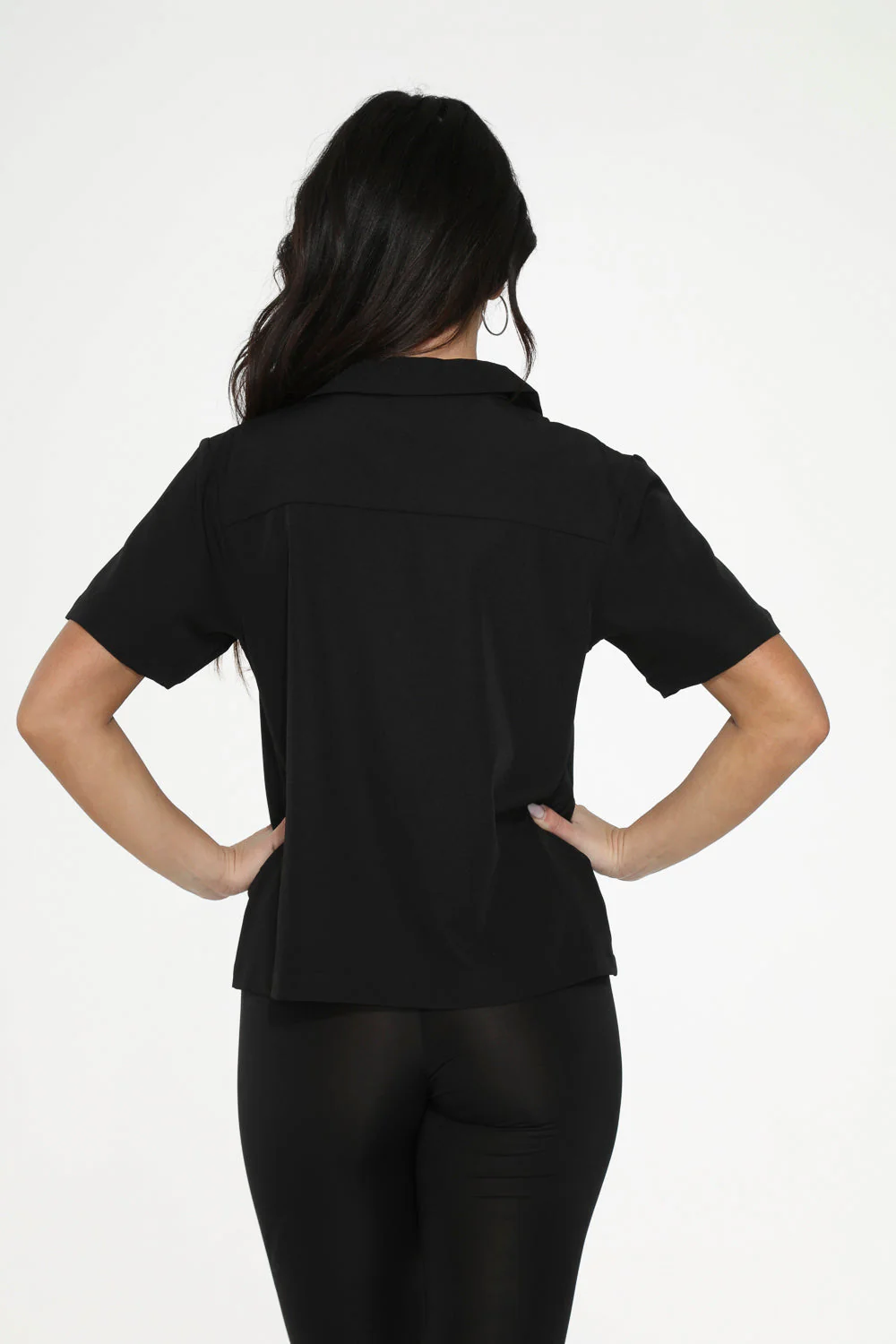 Black White Embroidered Poodle Top - Olabens