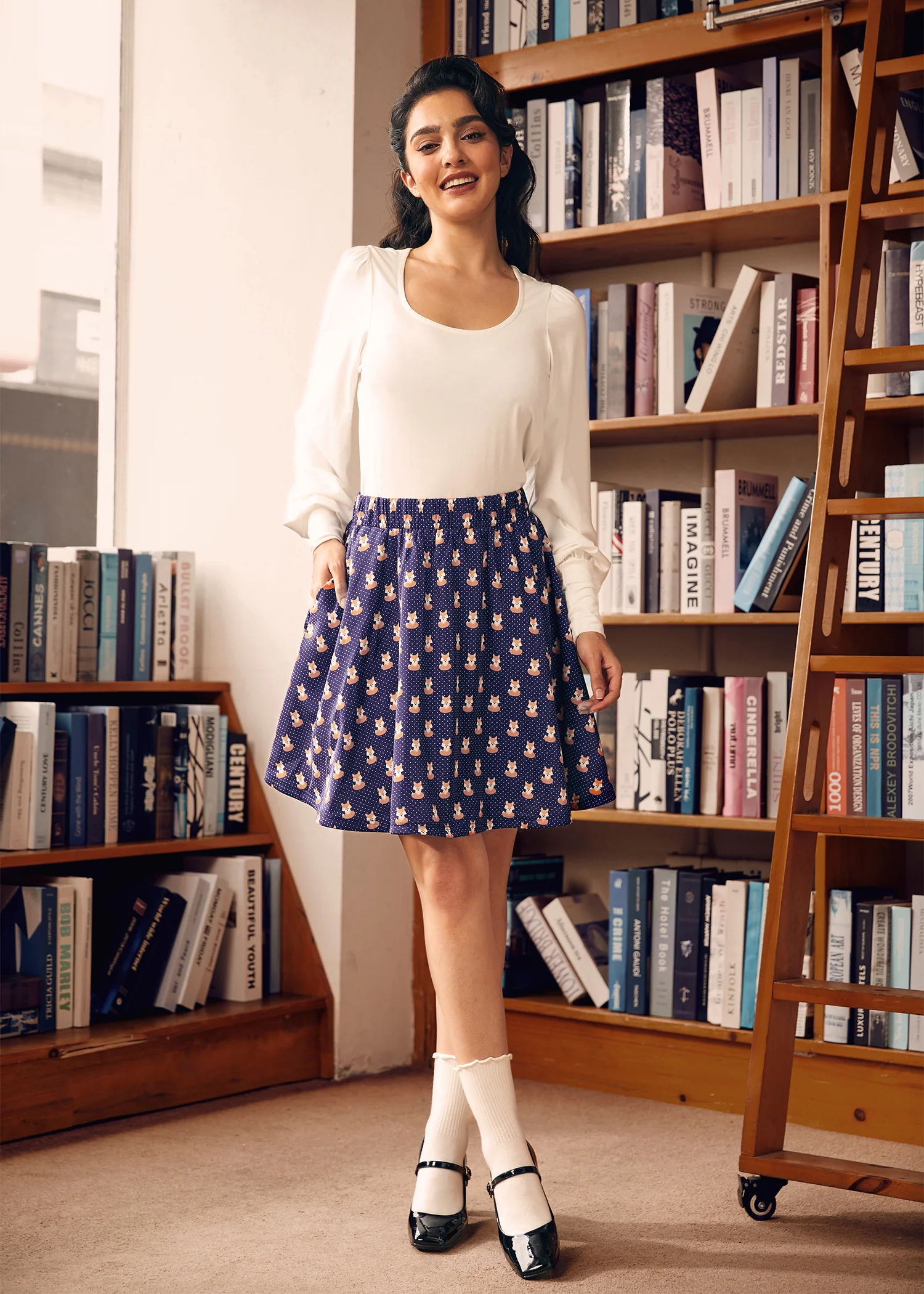 Twirl Into Fall A-Line Skirt - Olabens
