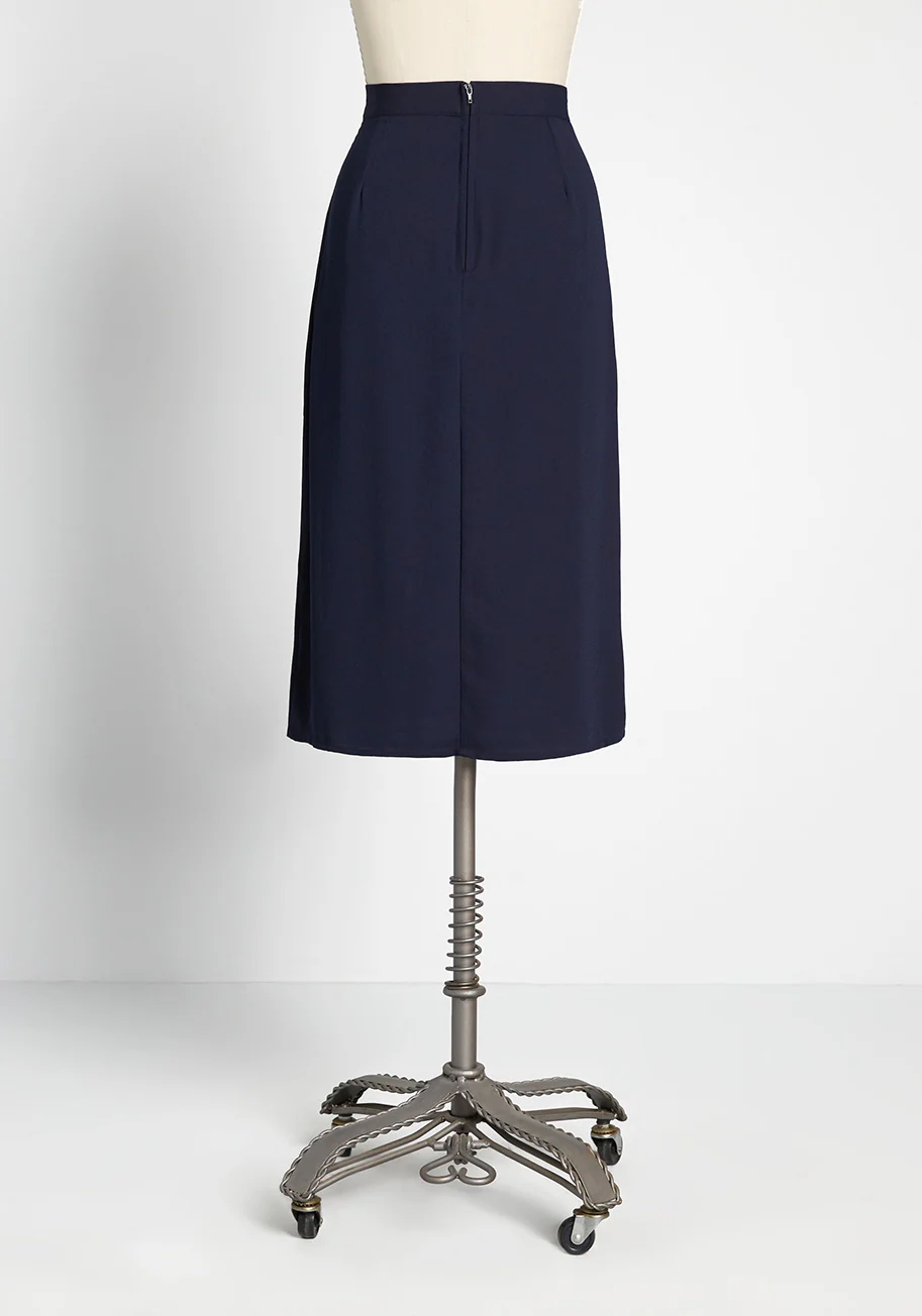 Buttoned Up in Style Midi Skirt - Olabens