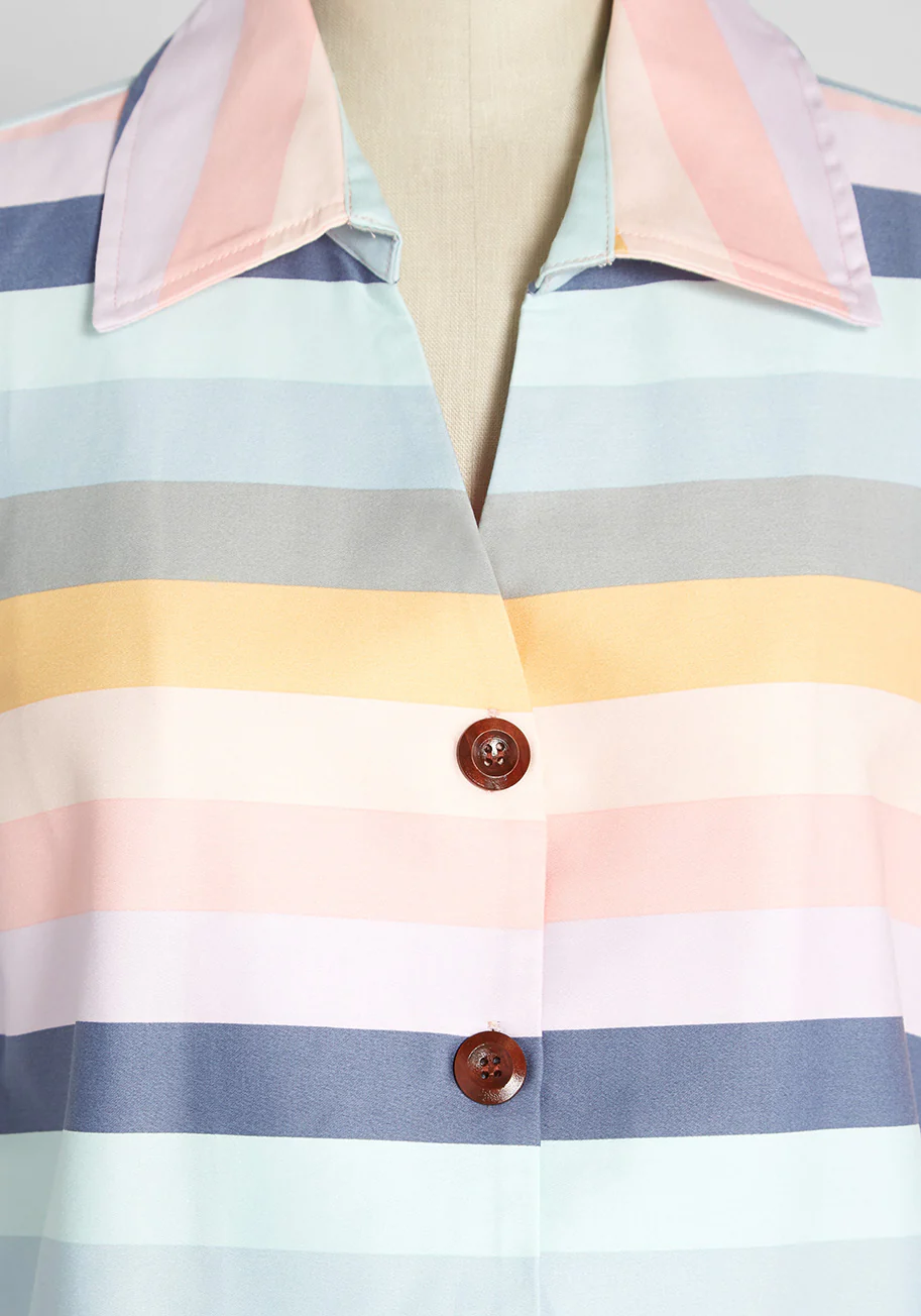 Pastel Sunsets Button-Up Shirt - Olabens