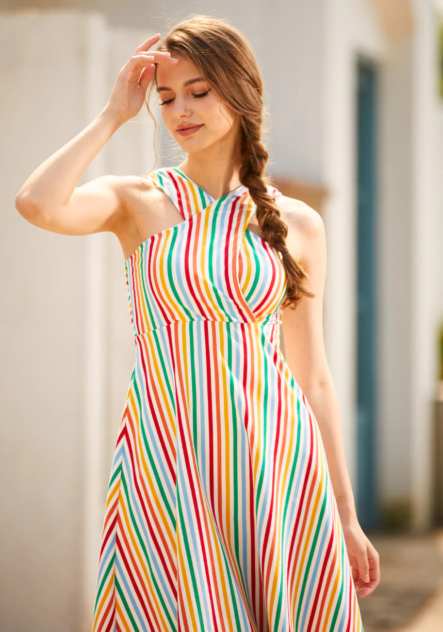 You've Yacht To Be Kidding Me Knit Midi Dress - Olabens
