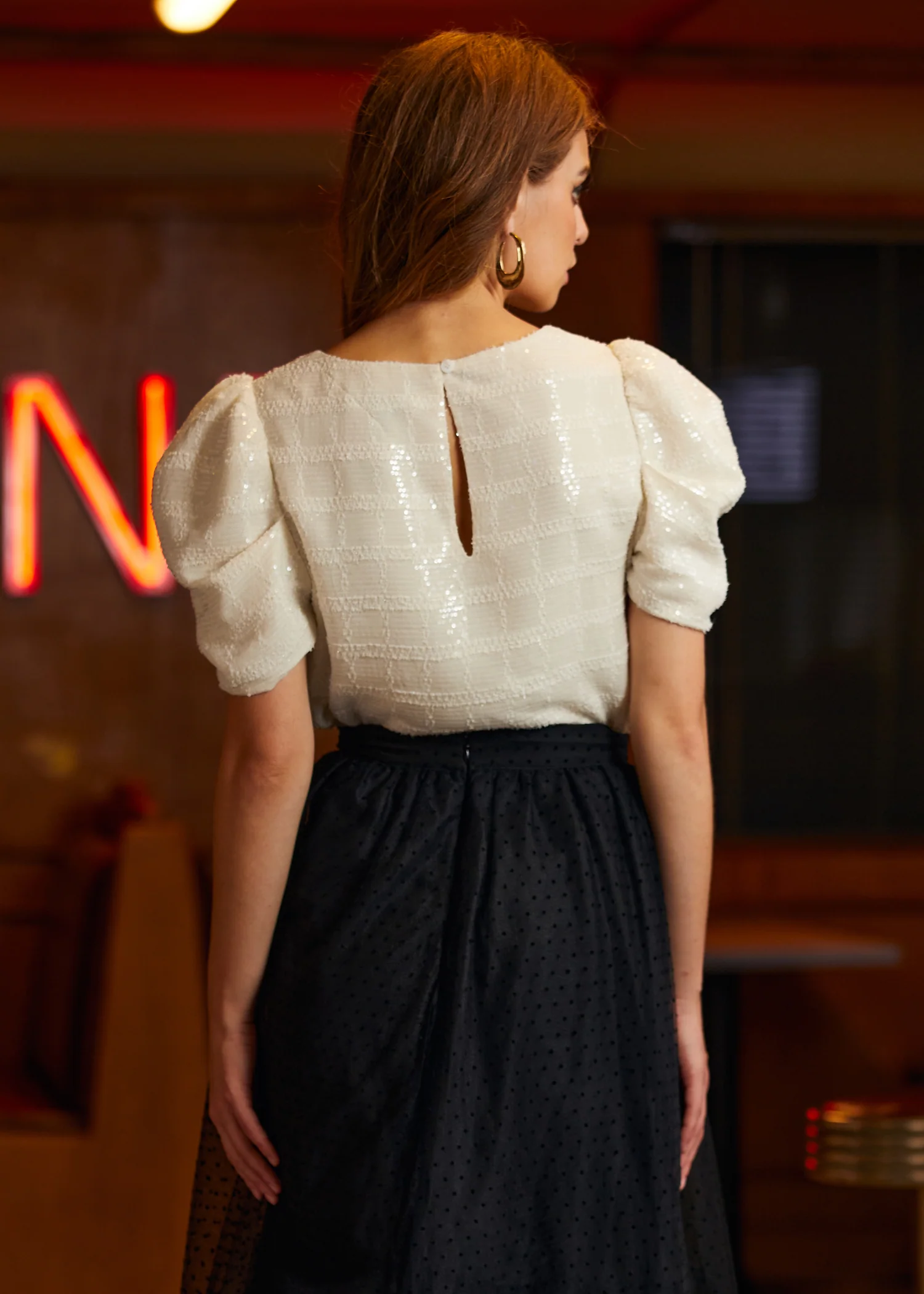 Festive Frolic Bubble Sleeve Crew - Olabens