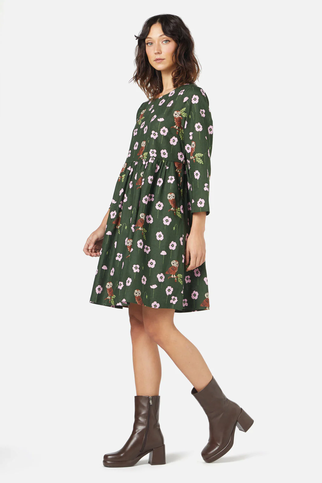 Poppy Owl Mini Dress - Olabens