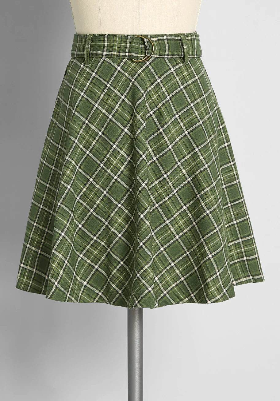 Task Maker Belted Mini Skirt - Olabens
