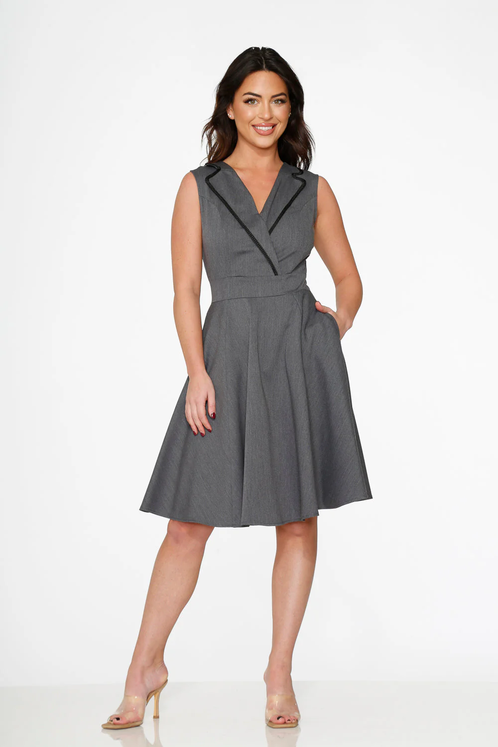 Grey Jenny Swing Dress - Olabens