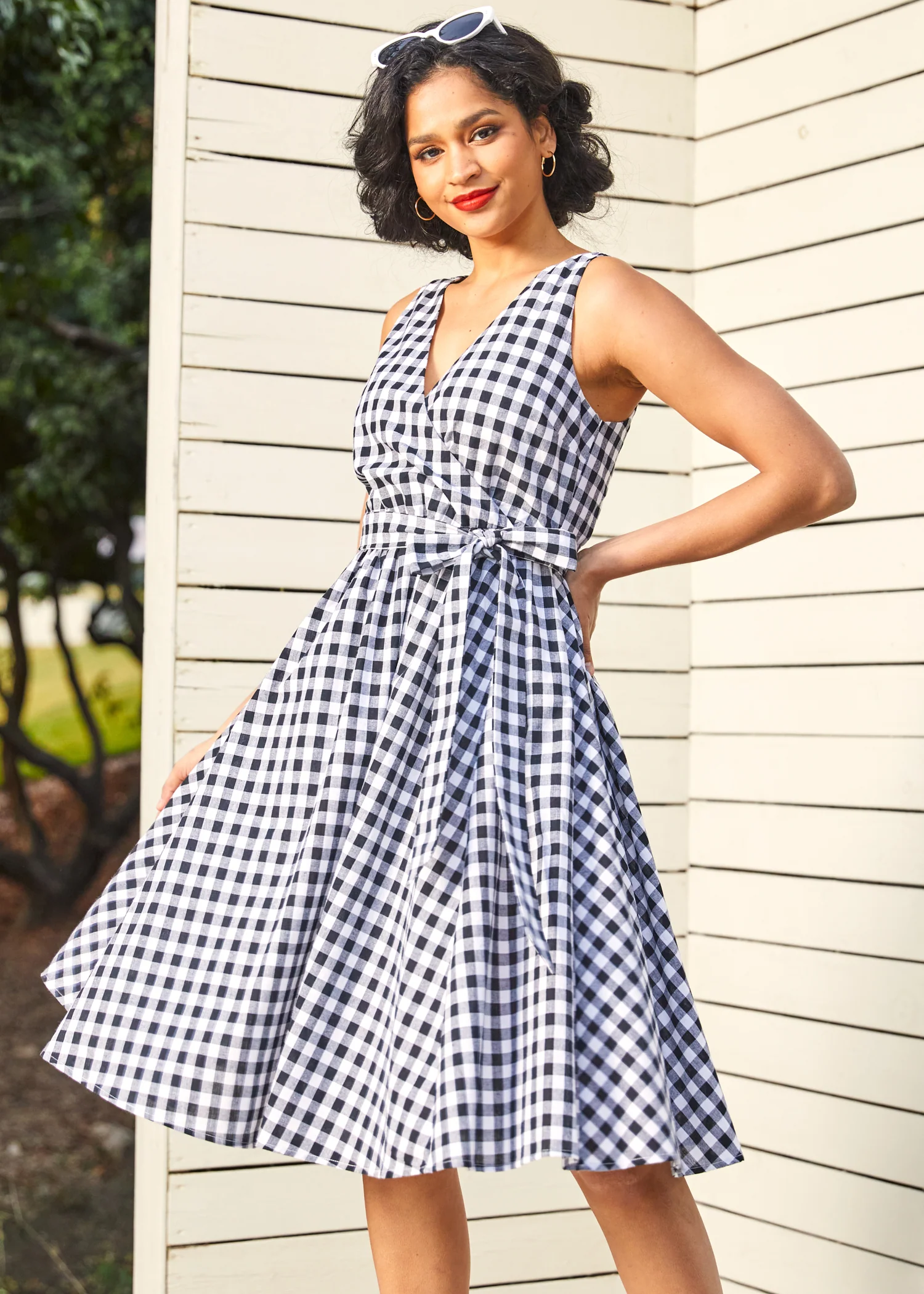 Instant Energy Faux-Wrap Dress - Olabens