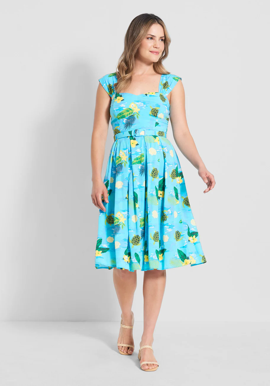 Isnyt x Collectif Turtle Bay Social Swing Dress - Olabens