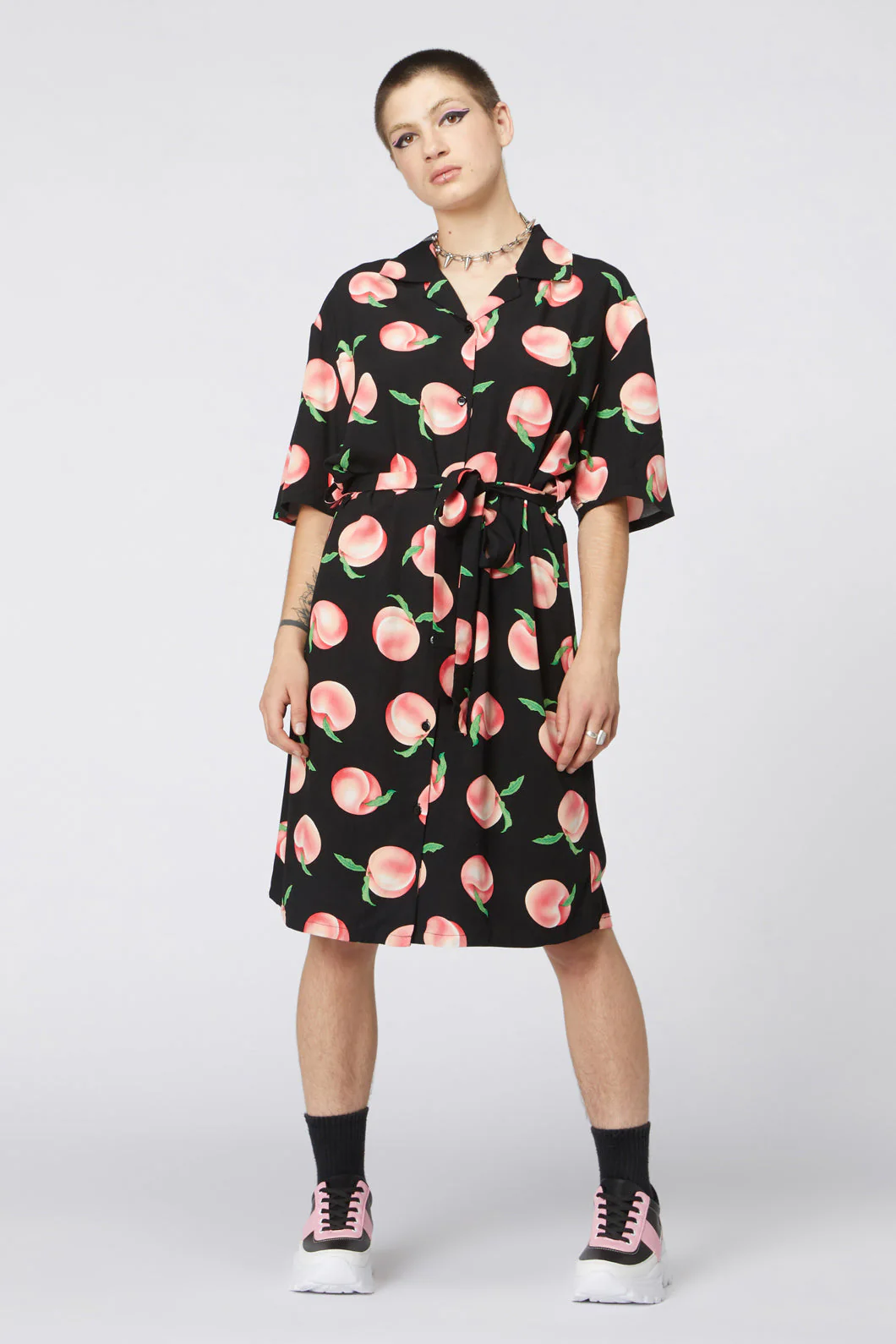 Peachy Viscose Shirt Dress - Olabens