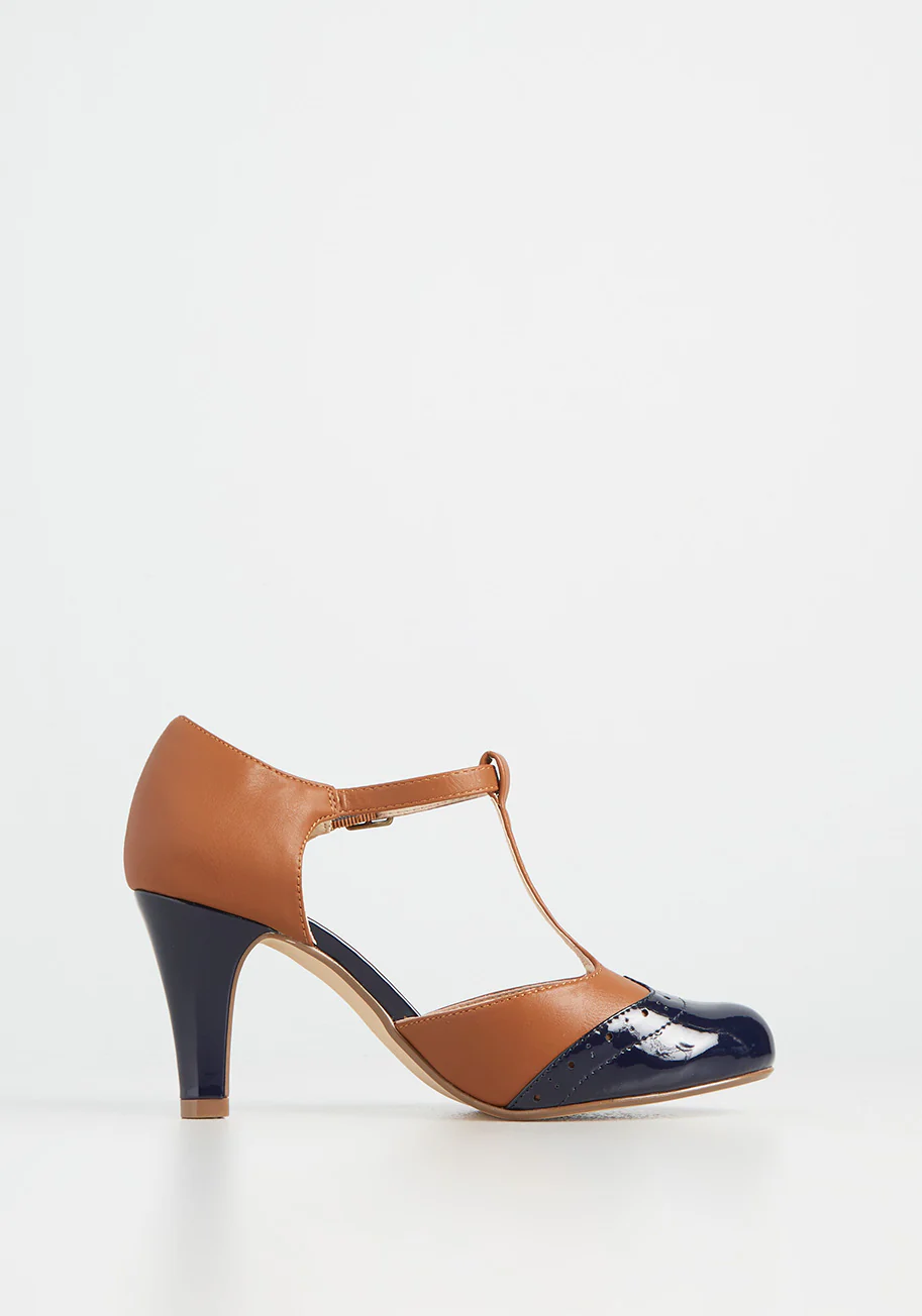 Vivacious Vibes T-Strap Heel - Olabens