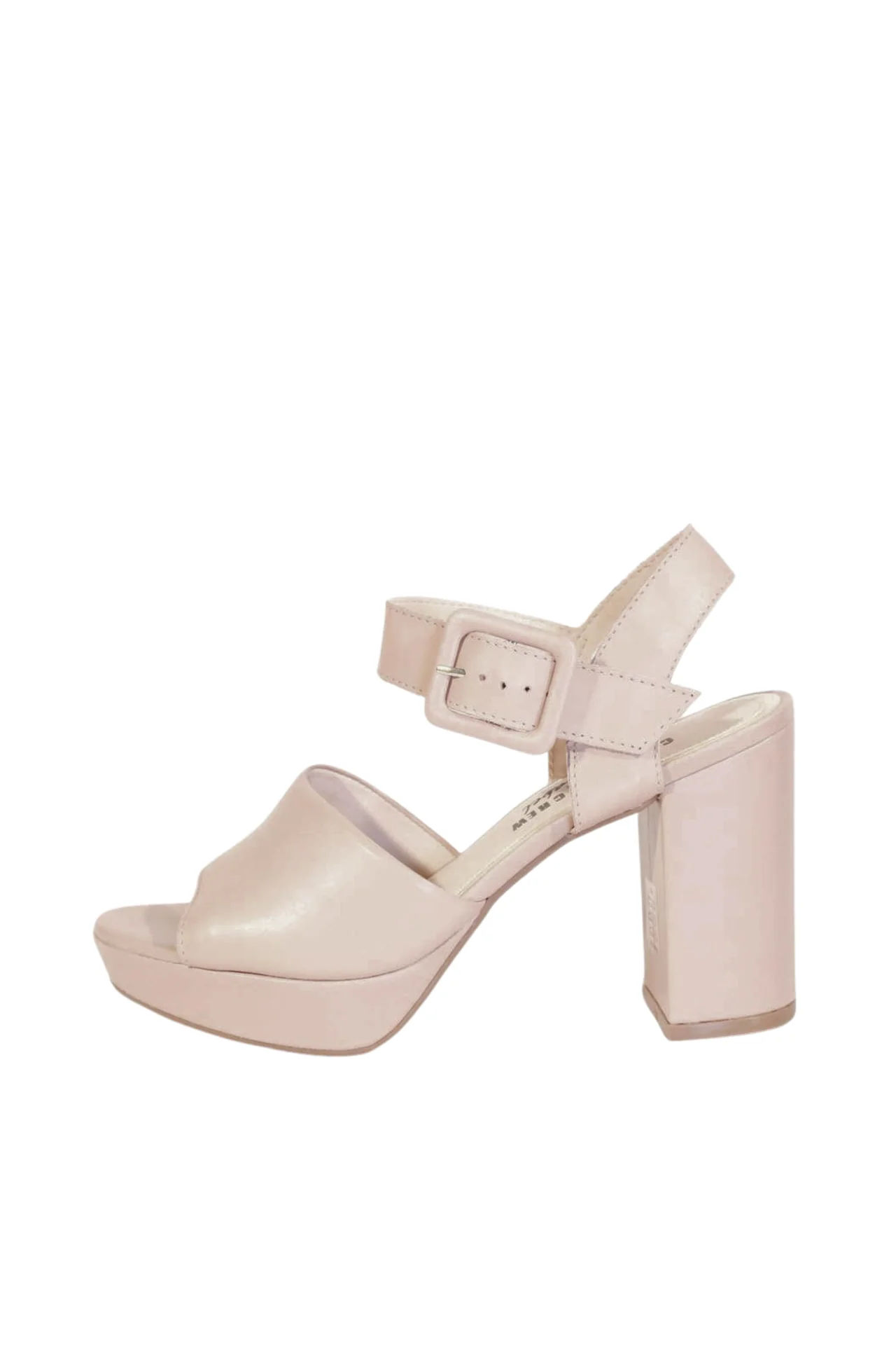 Rose Leather Platform Heels - Olabens