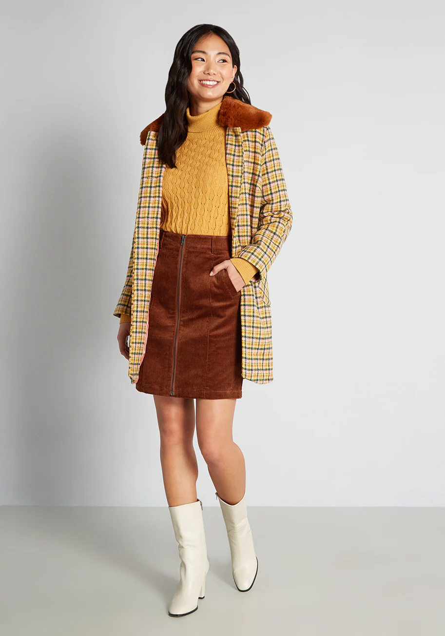 Curious in Corduroy Mini Skirt - Olabens
