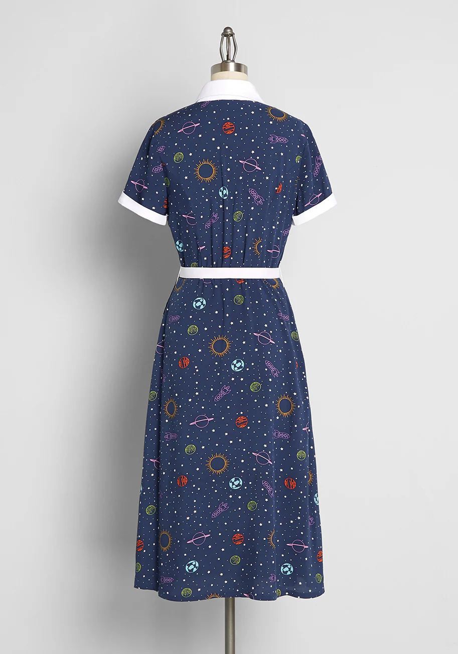 Solar System Salute Midi Dress - Olabens