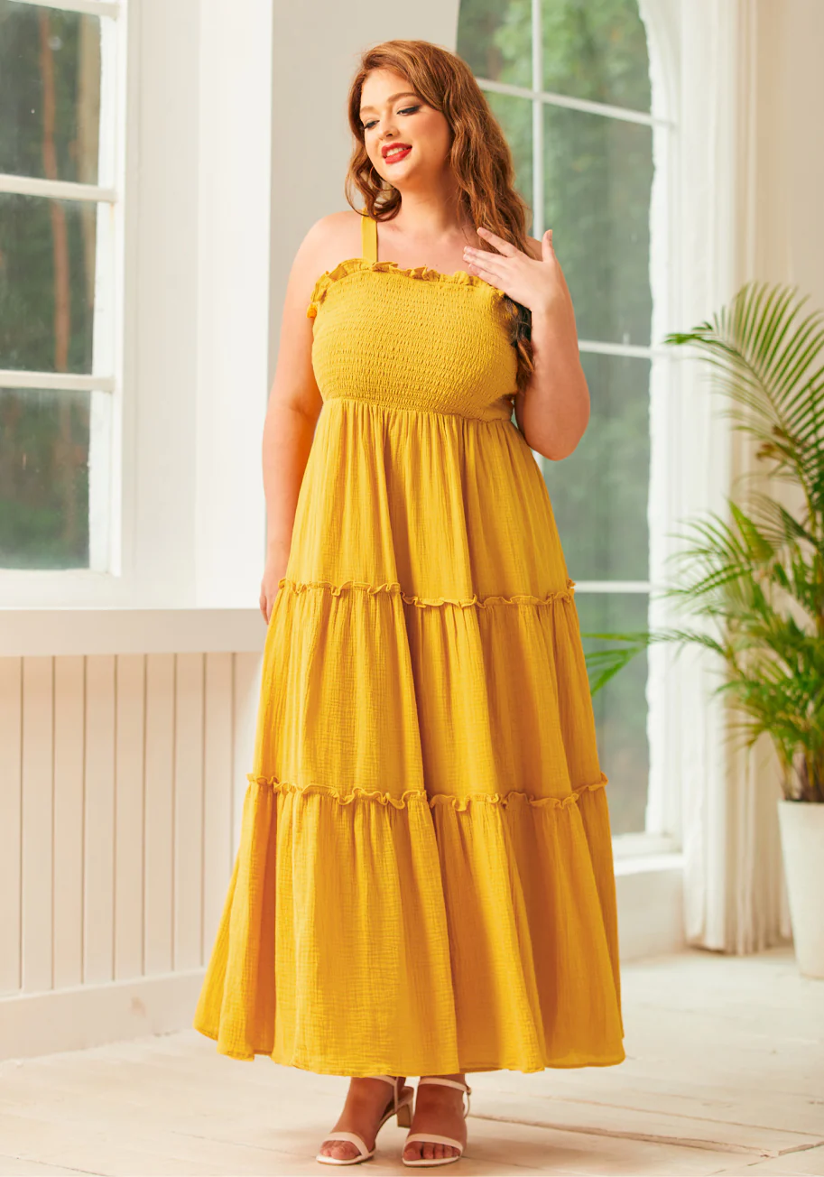 Glimmering Goddess Maxi Dress - Olabens