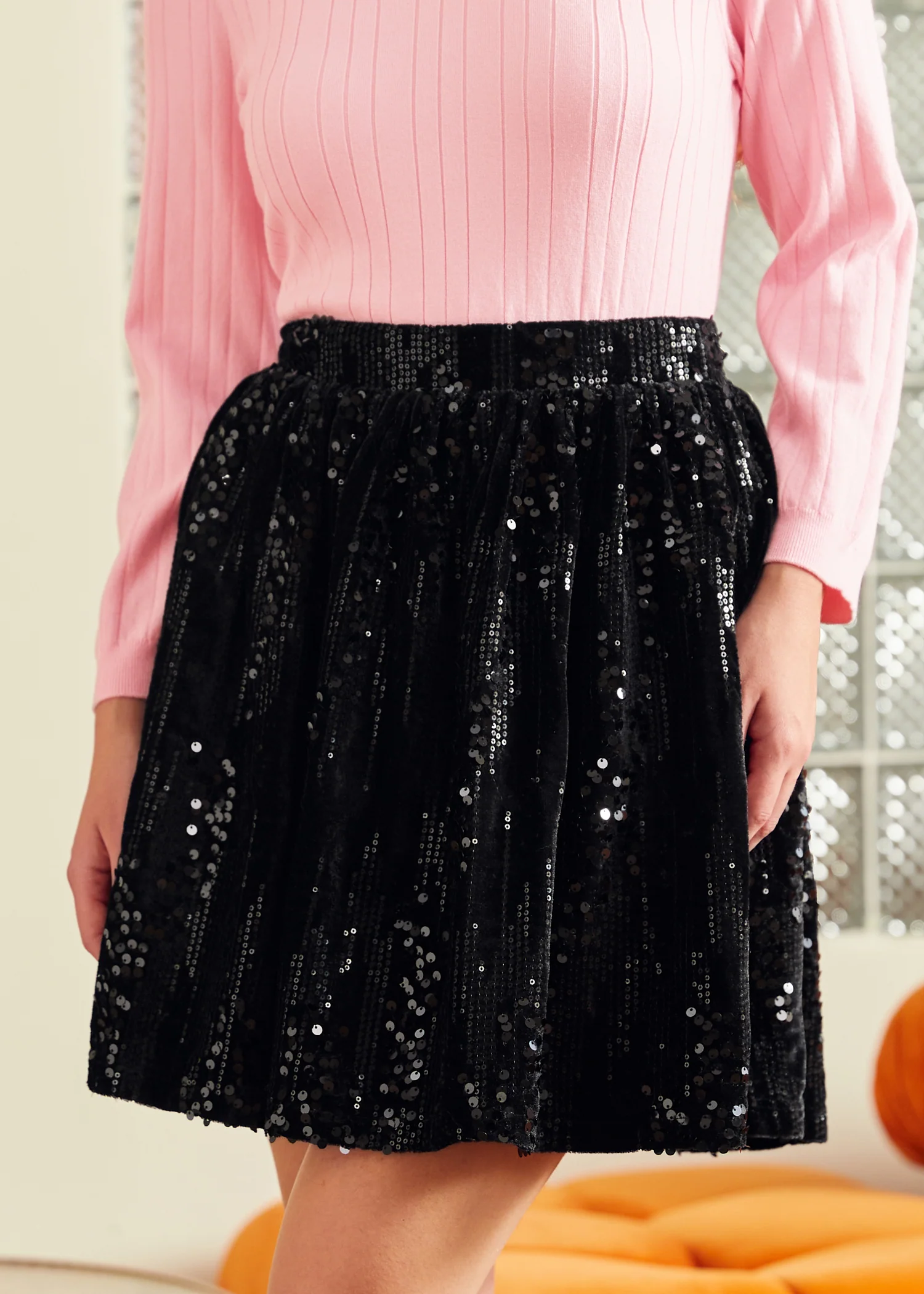 Midnight Muse Dirndl Velvet Skirt - Olabens