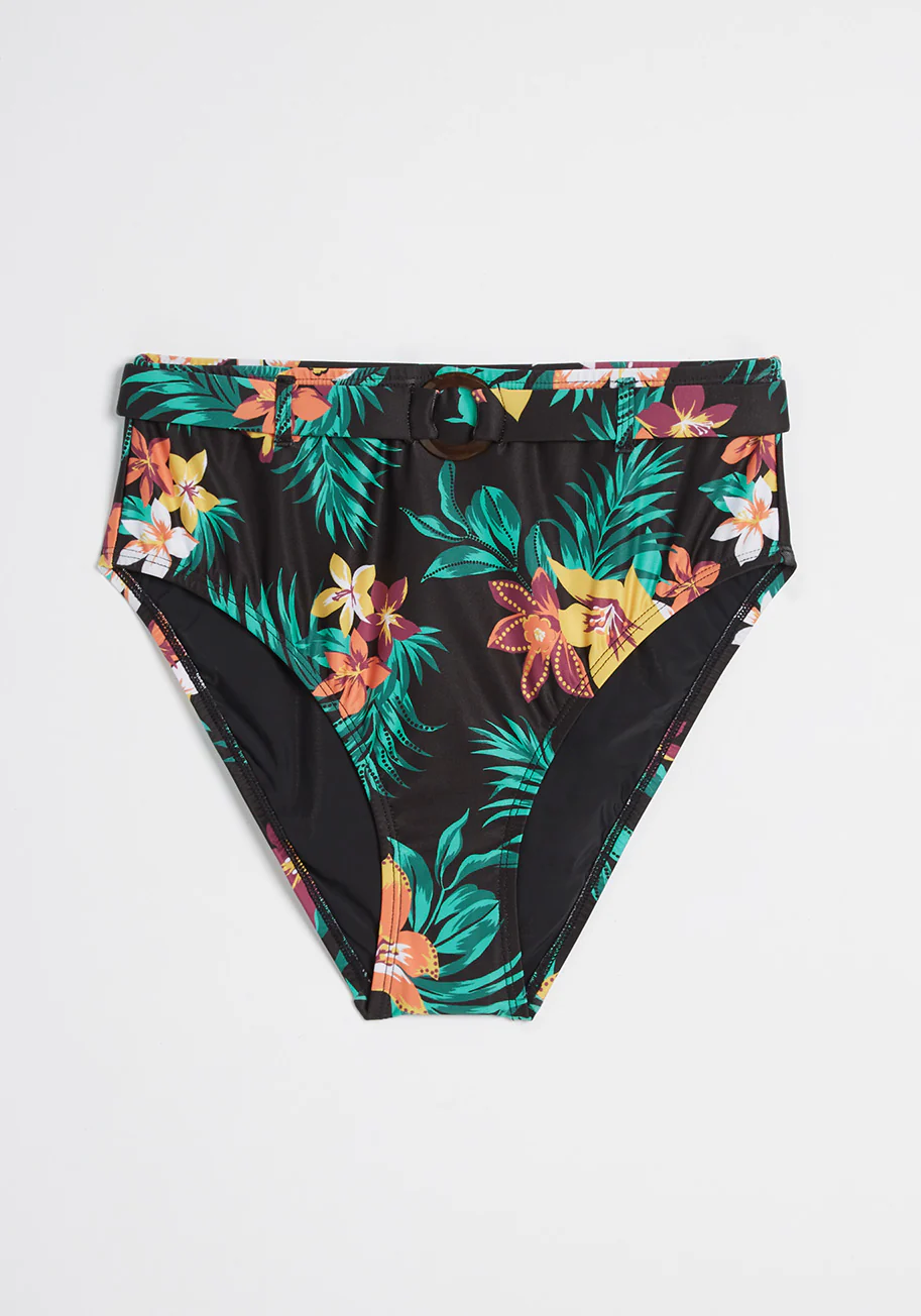 Boardwalk Bliss High-Waisted Bikini Bottom - Olabens