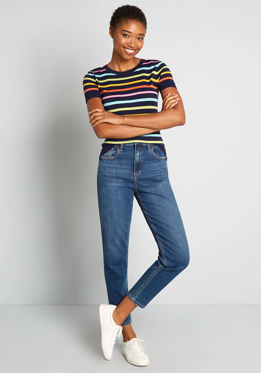 Virtue Of Vibrancy Short Sleeve Sweater - Olabens