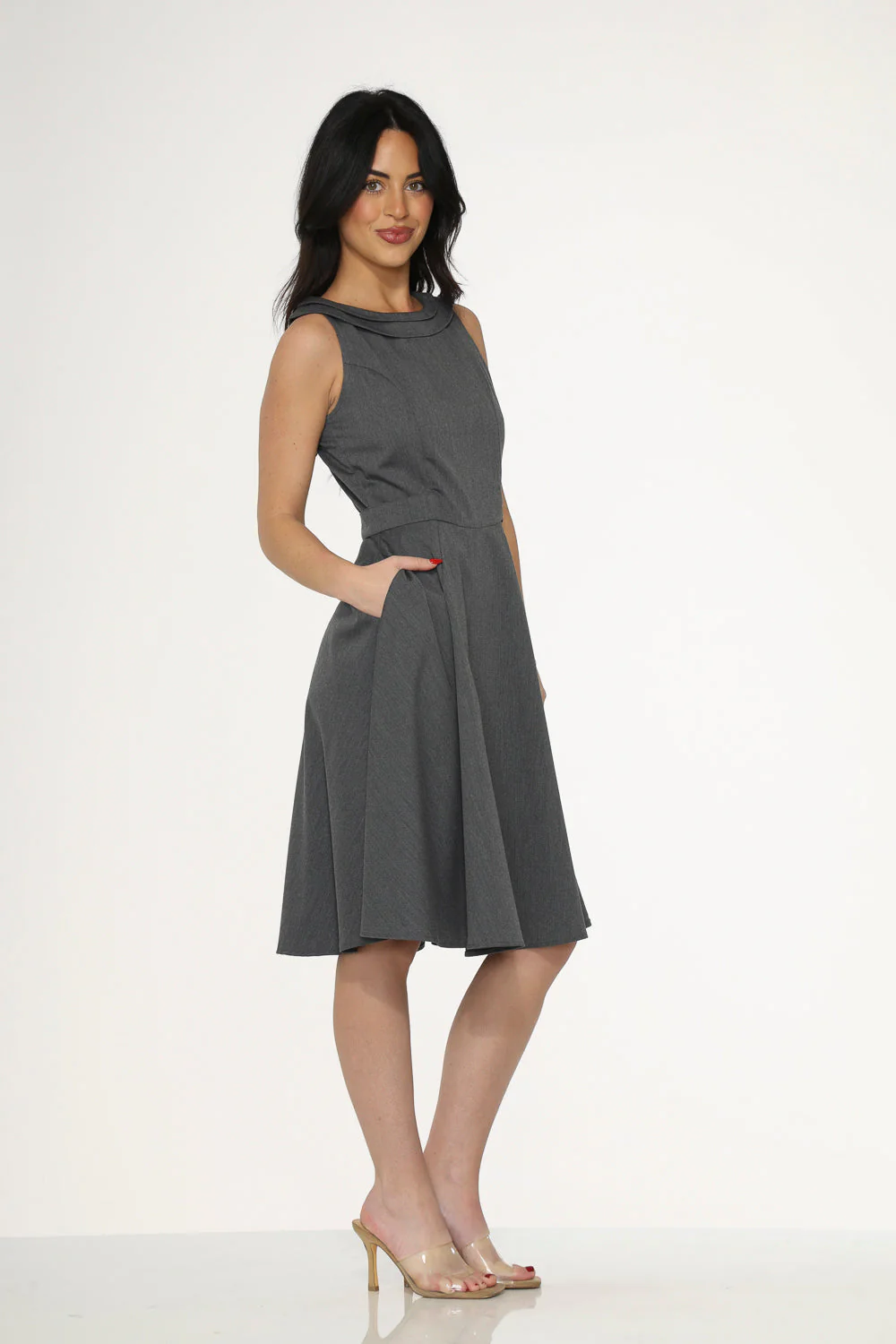 Grey Swing Dress - Olabens
