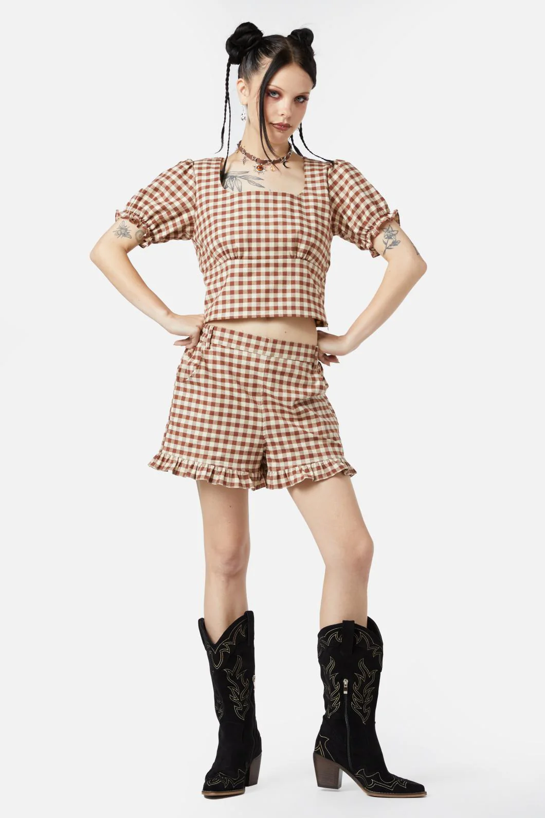 Saloon Gingham Shorts - Olabens