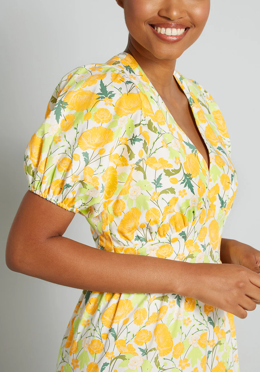 Beaming Like the Sun Midi Dress - Olabens