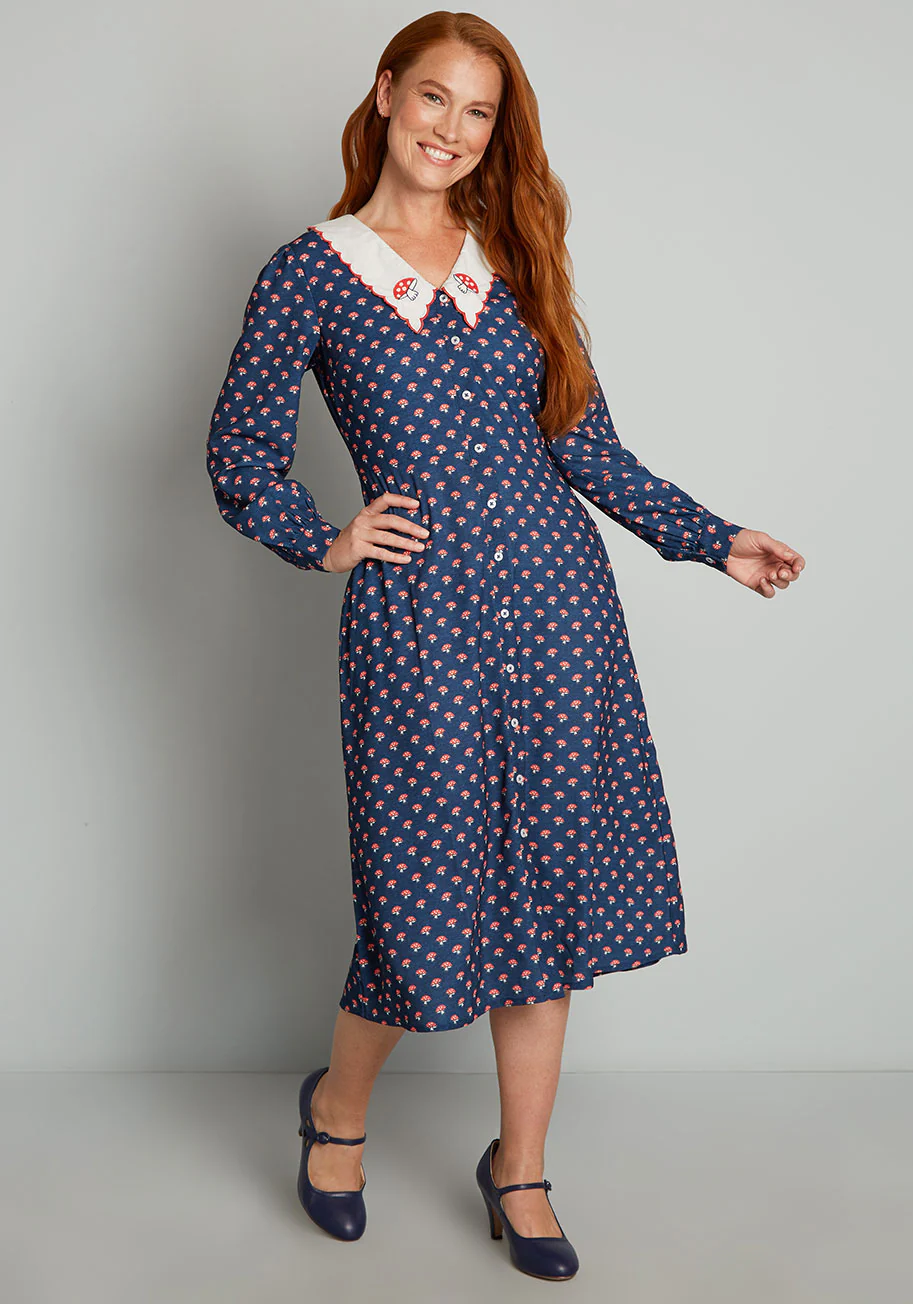 Sprouts With Clout Midi Dress - Olabens
