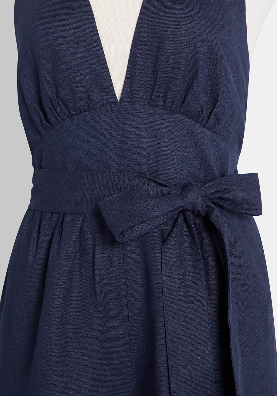 The Places You'll Bow Halter Neck Romper - Olabens