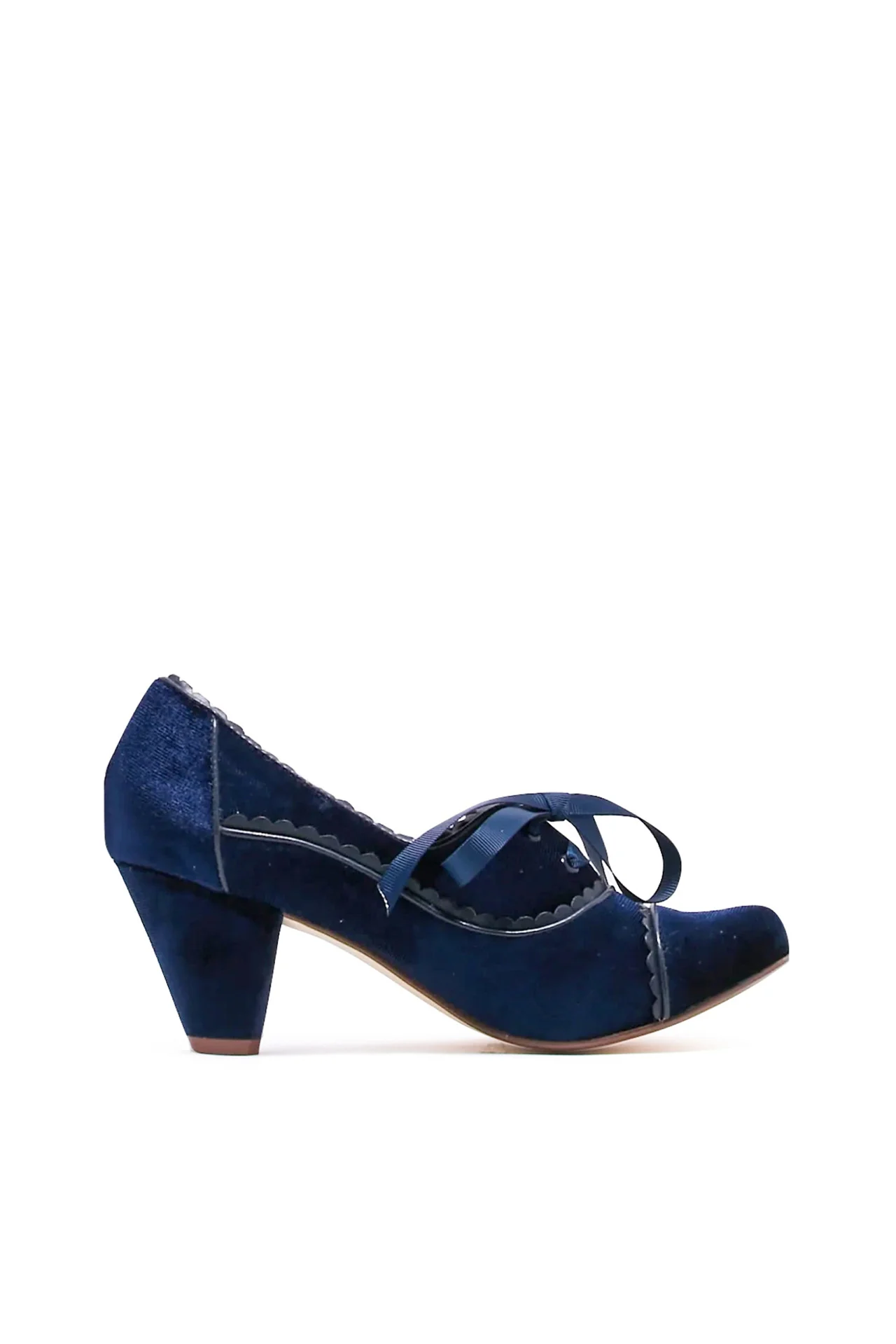 Madison Velvet Retro Heels - Olabens