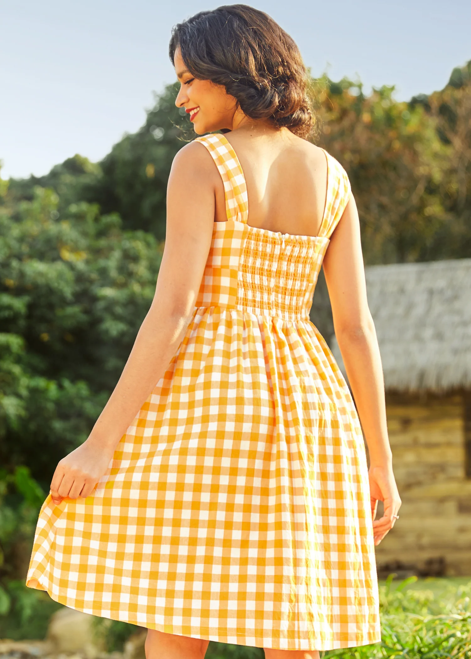Dance Beneath the Sunrays Fairytale Midi Dress - Olabens