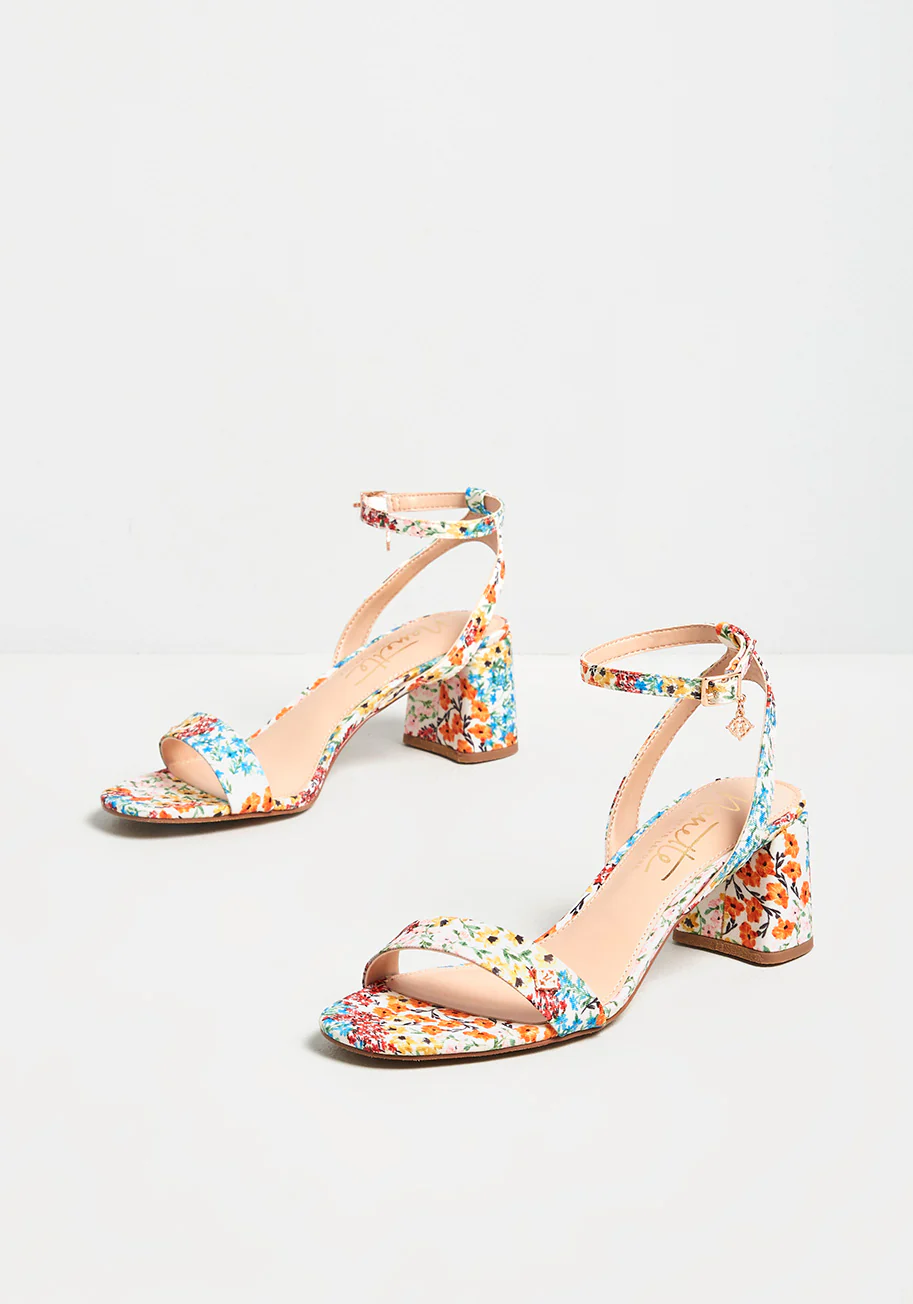 Budding Romance Ankle Strap Heel - Olabens