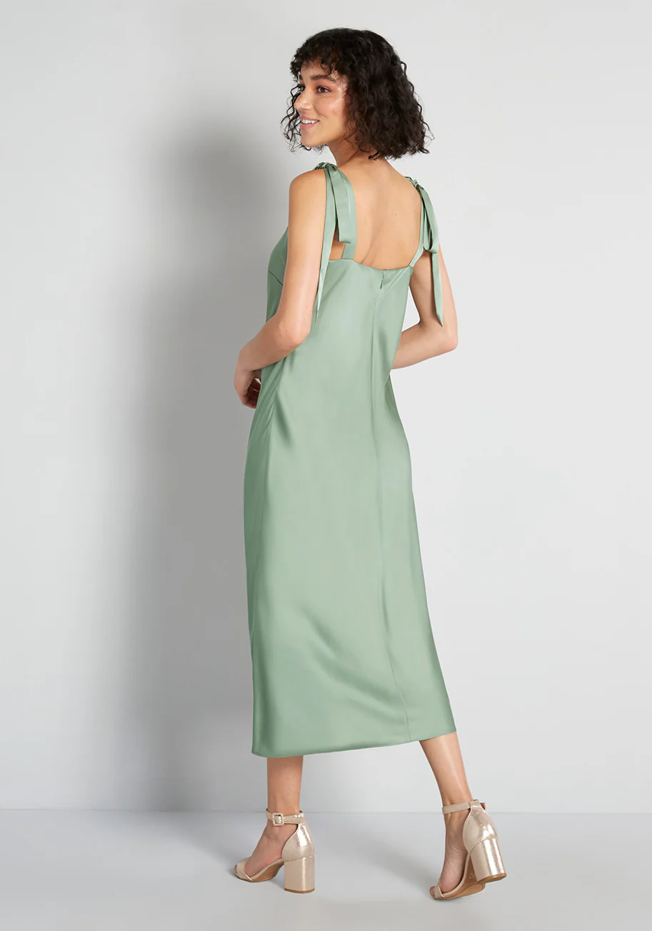 Isnyt x Hutch Tie-Shoulder Midi Dress - Olabens