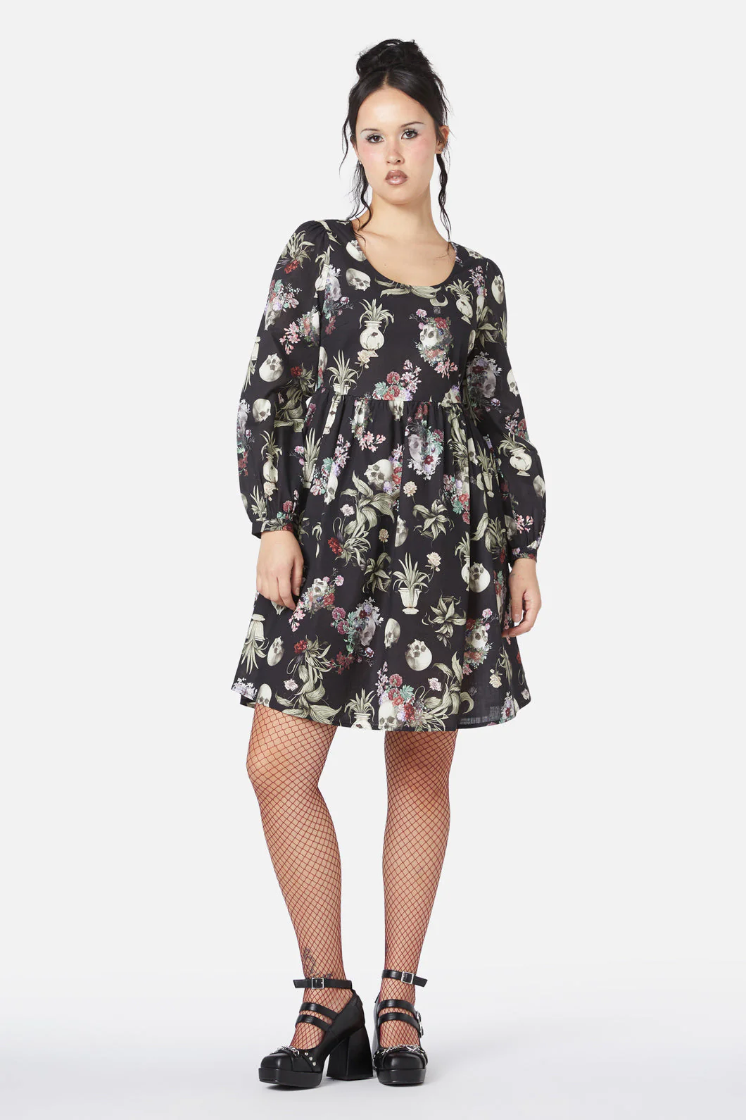 Memento Mori Printed Dress - Olabens
