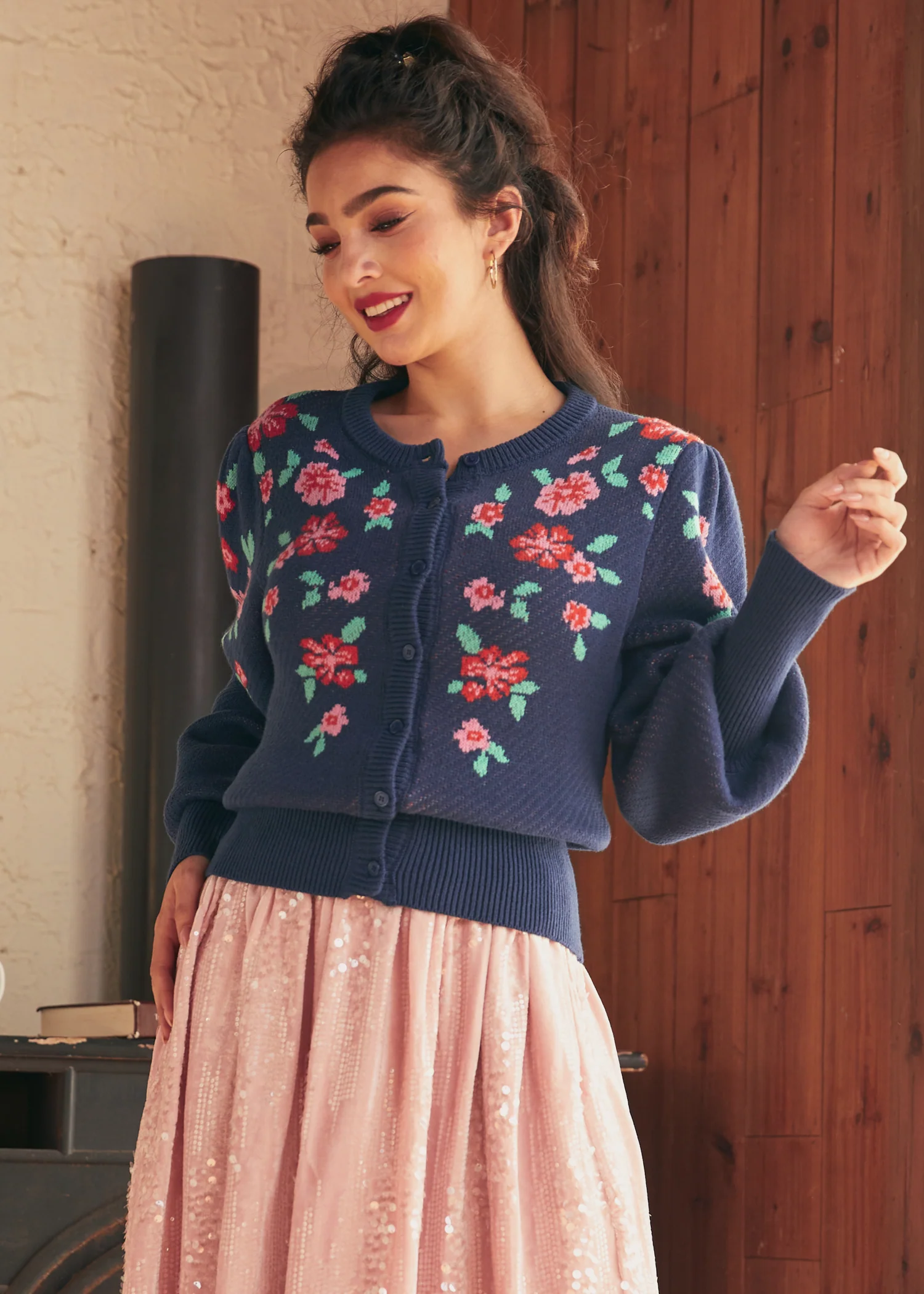 Timeless Tapestry Jacquard Cardigan - Olabens