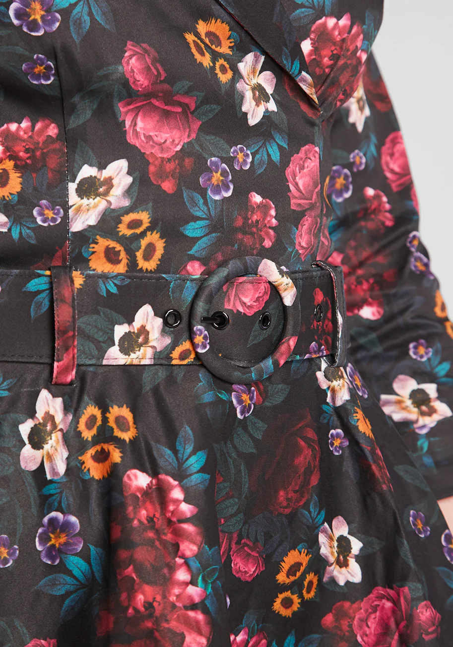Floral Festivity A-Line Dress - Olabens