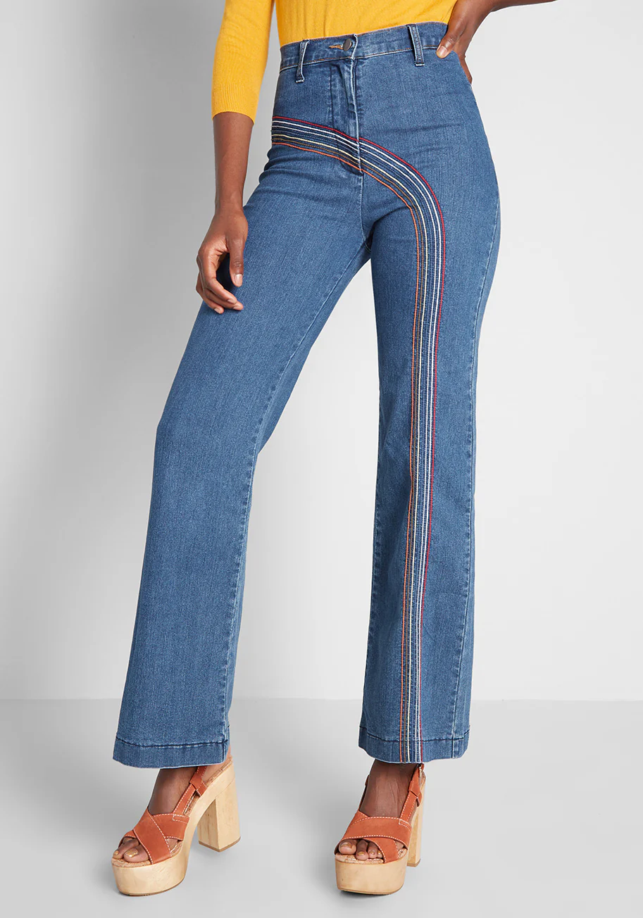Rainbow With Me Jeans - Short Inseam - Olabens