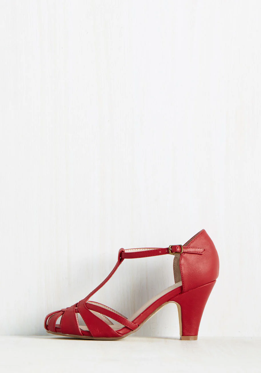 Chelsea Crew There Chic Goes Heel in Red - Olabens