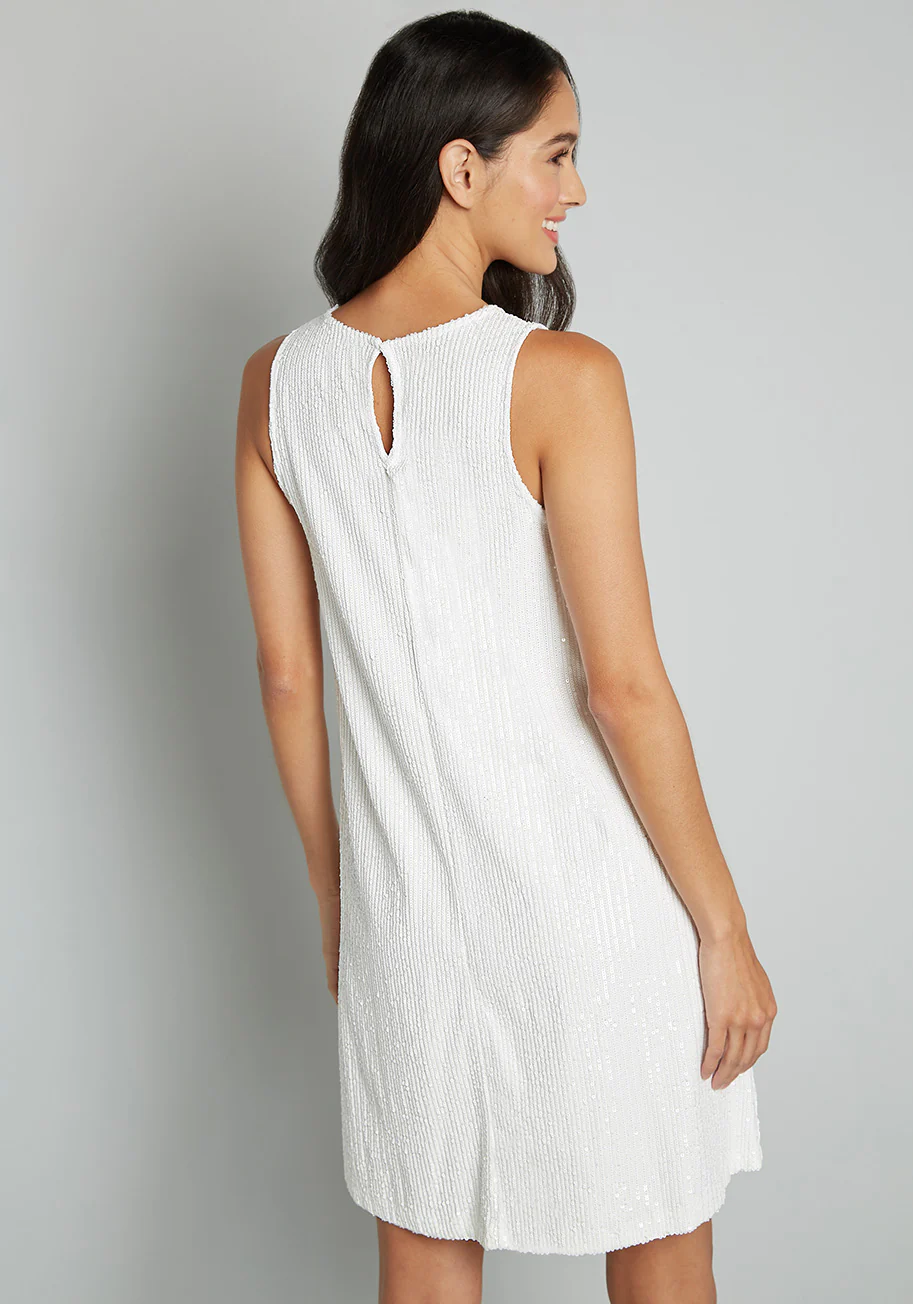 Shine and Dine Sequin Shift Dress - Olabens