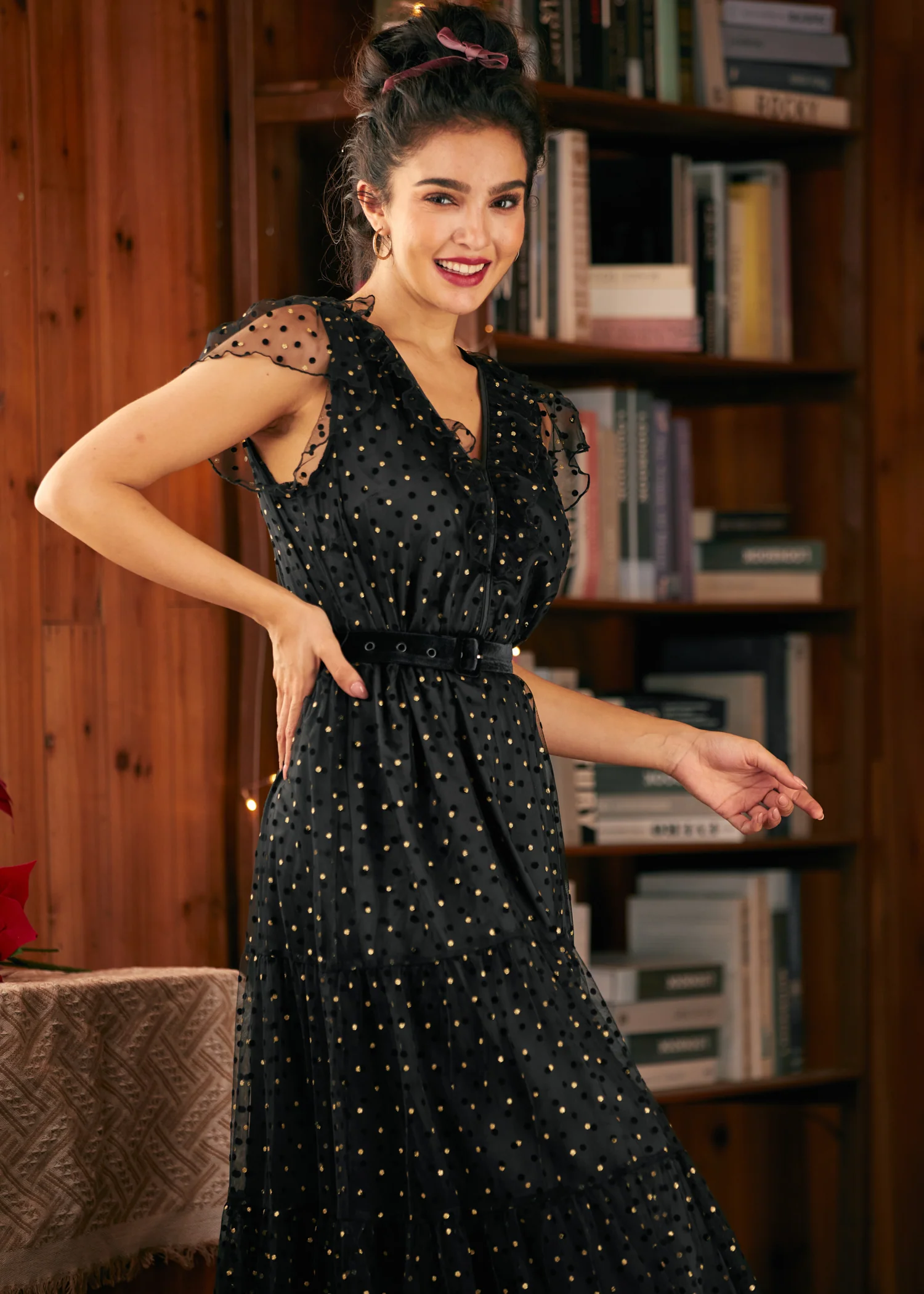 Garden Soir  e Butterfly Sleeve Maxi Dress - Olabens