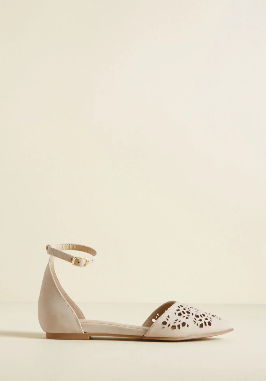 Follow Your Elite d'Orsay Flat in Beige - Olabens