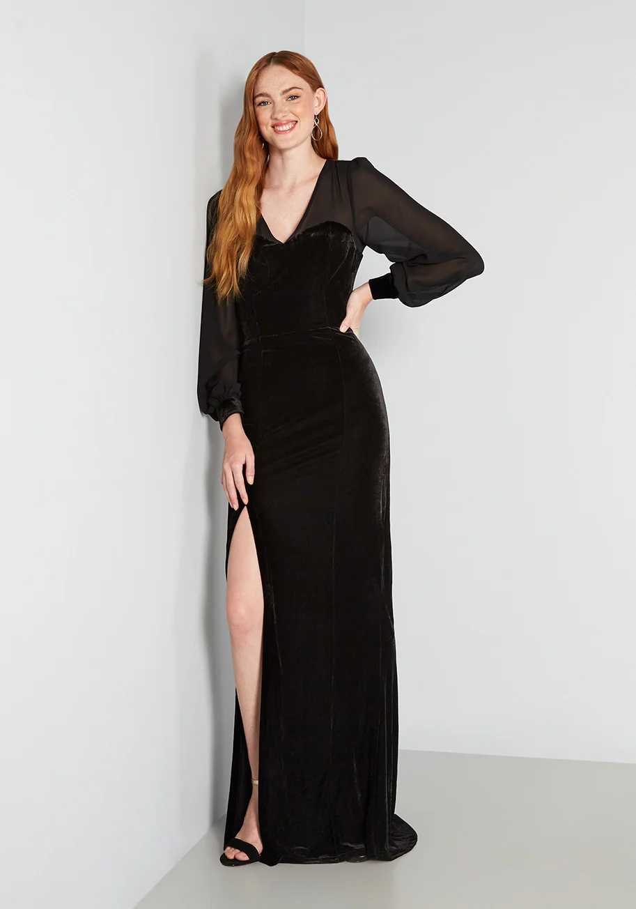 Morticia's Magnificence Maxi Dress - Olabens